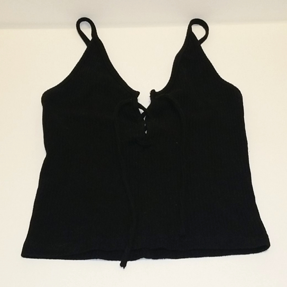 Black crop top, size S